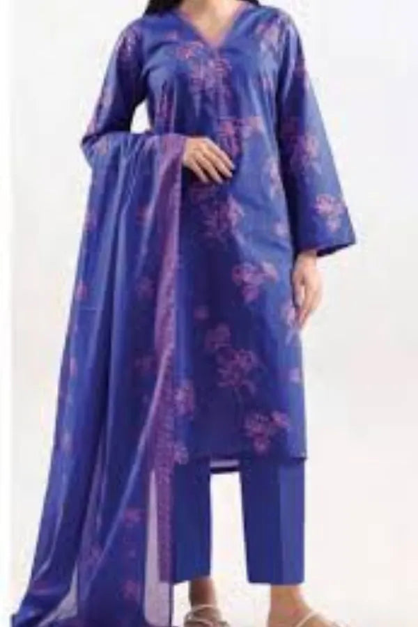 Unstitched Printed Lawn 3 Piece code 147 GULFATIMA