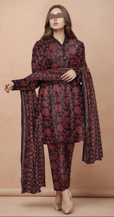 Printed Fancy 3pc Saya Lawn 25268 GULFATIMA