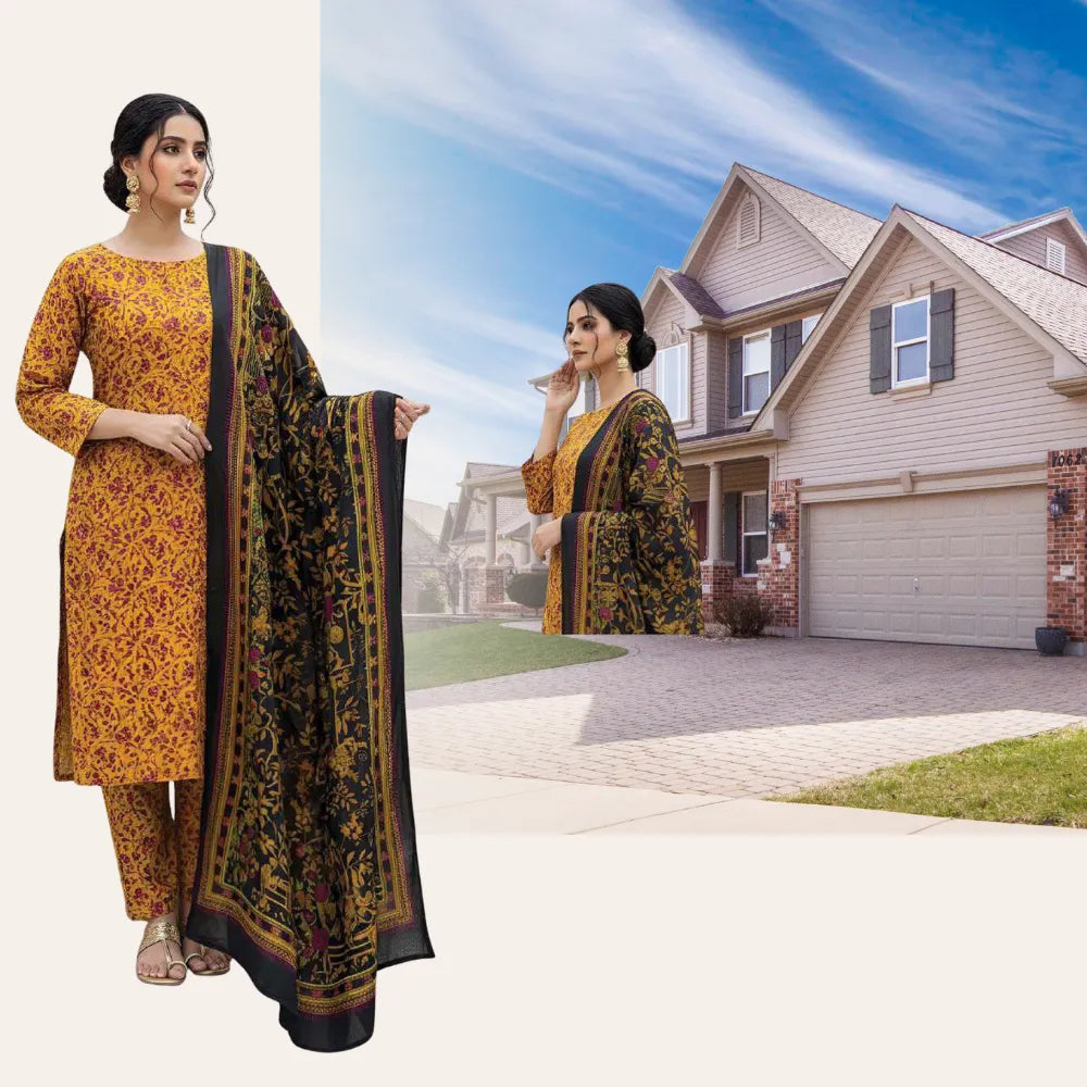 printed lawn dress design GF071