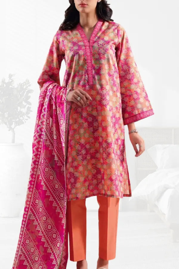 Saya Unstitched Printed Lawn 3 Piece code 162 GULFATIMA