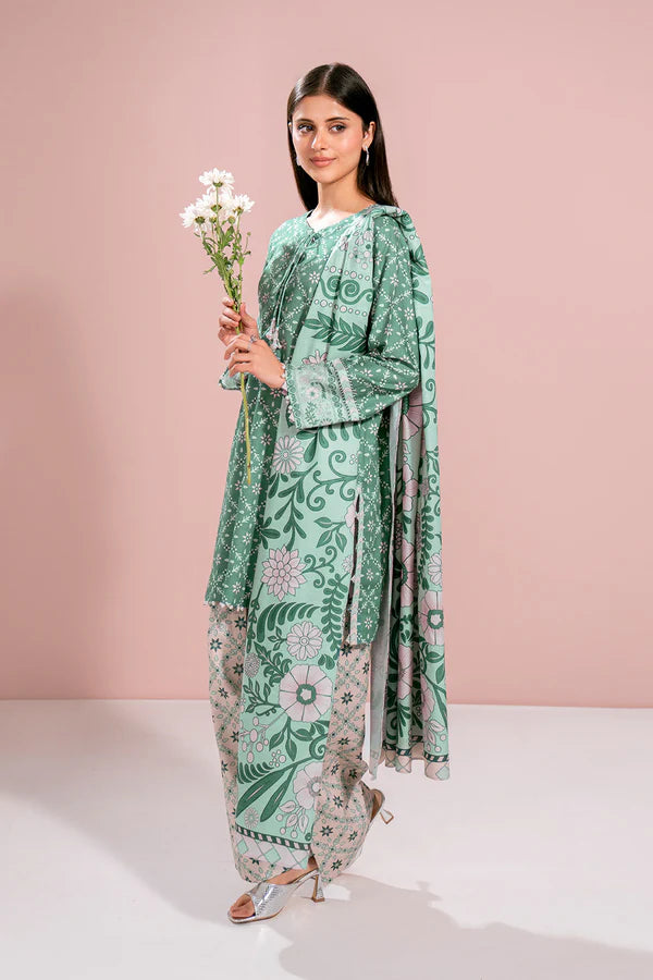 Printed - 3 Pc Khaddar Suit