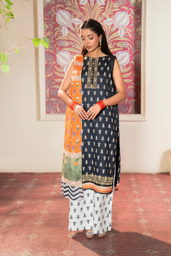 3 Pc Lawn Suit (Lawn Dupatta)