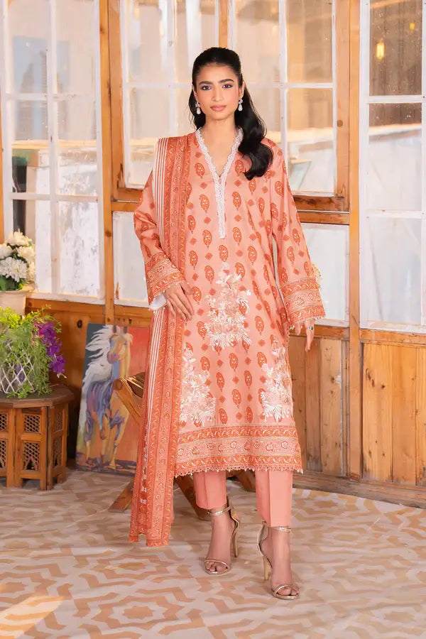 Embroidered - 3 Pc Lawn Suit (Lawn Dupatta)