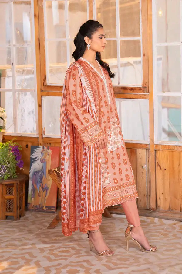 Embroidered - 3 Pc Lawn Suit (Lawn Dupatta)