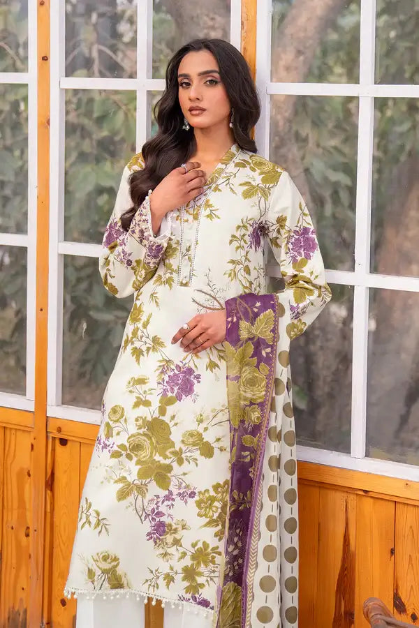 Printed - 3 Pc Lawn Suit (Lawn Dupatta)