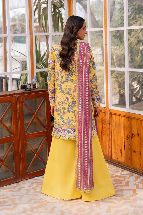 Barcode:kamgl4842/Printed - 3 Pc Lawn Suit (Lawn Dupatta) - Gul Fatima