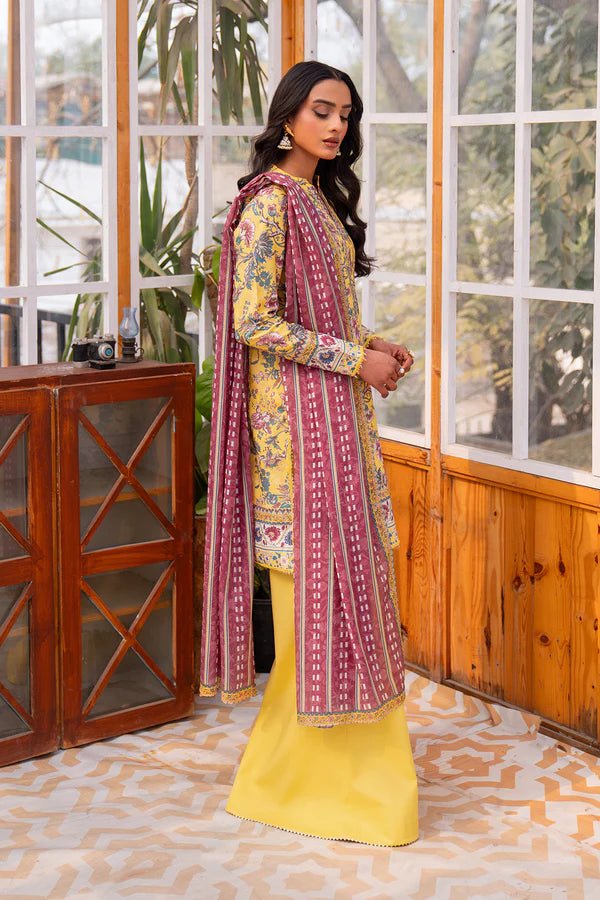Barcode:kamgl4842/Printed - 3 Pc Lawn Suit (Lawn Dupatta) - Gul Fatima