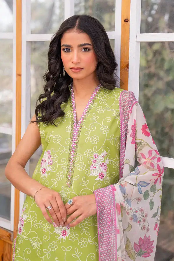 3 Pc Lawn Suit (Chiffon Dupatta) GF