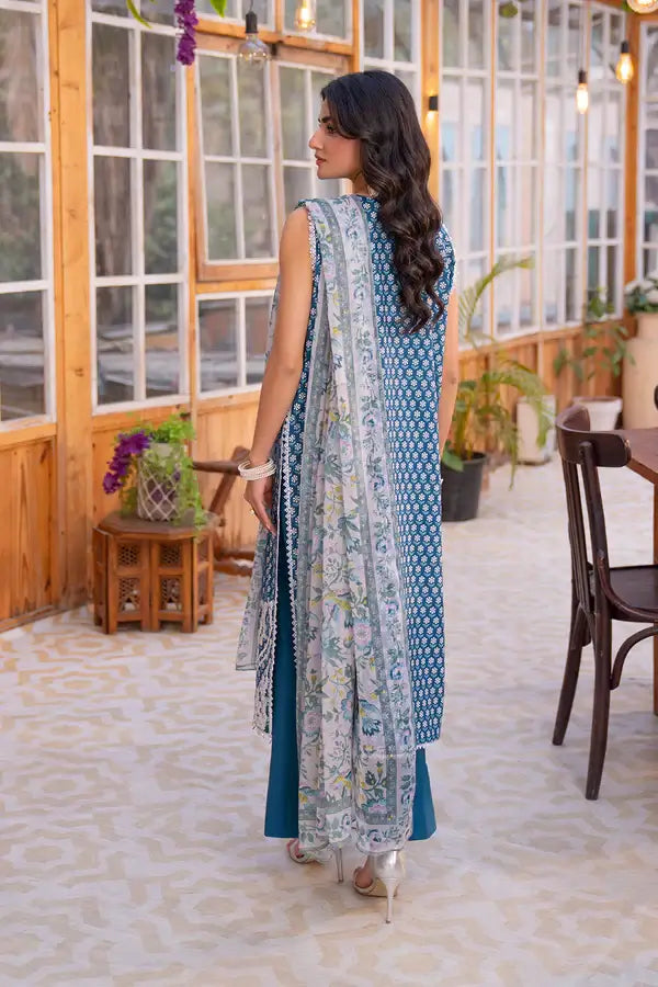 lawn embroidered suit with lawn dupatta