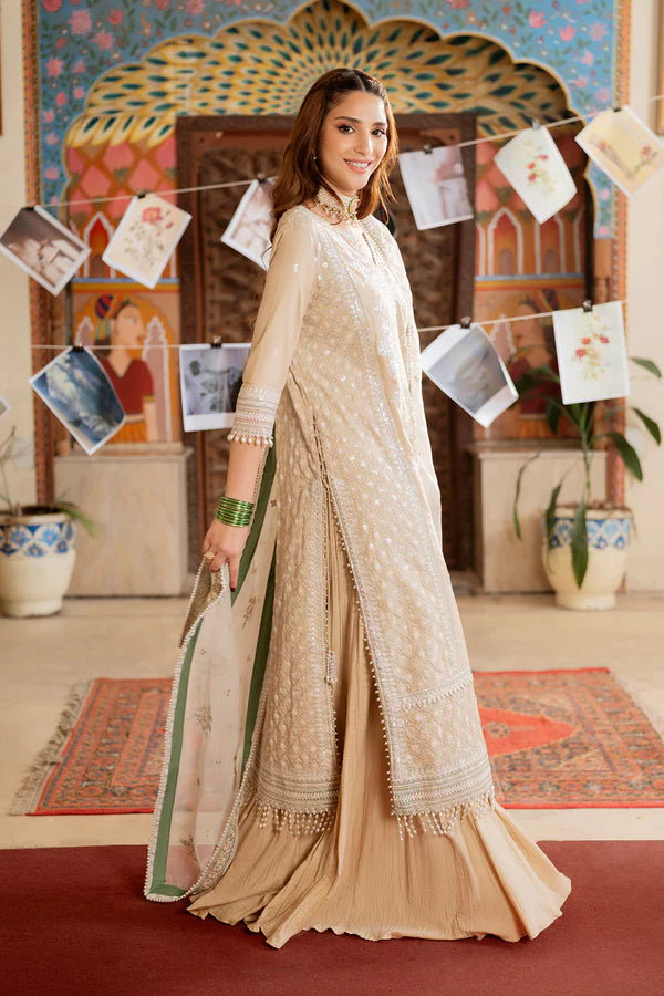 Barcode:4909/Collection: - CHIFFON DUPATTA SUITSEmbroidered - 3 Pc Lawn Suit - Gul Fatima