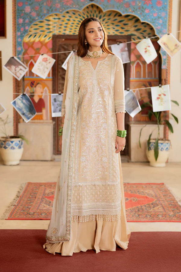 Barcode:4909/Collection: - CHIFFON DUPATTA SUITSEmbroidered - 3 Pc Lawn Suit - Gul Fatima