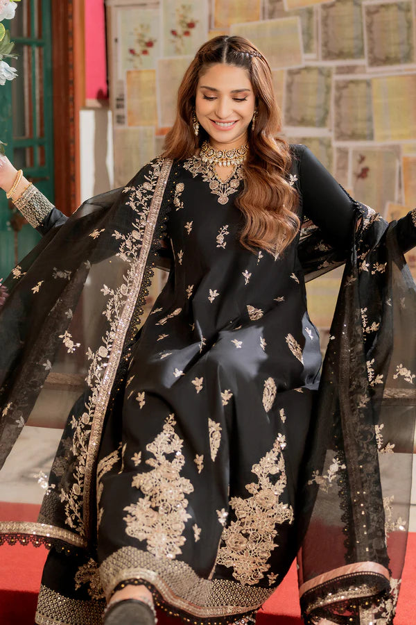 Barcode:4910/women clothing brands Embroidered - 3 Pc Lawn Suit (Organza Dupatta) - Gul Fatima