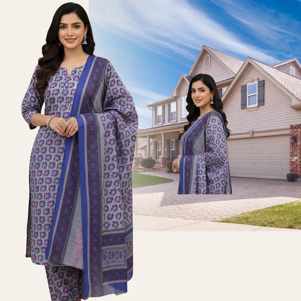 printed lawn dress design GF076