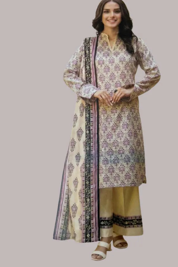 Unstitched Printed Lawn 3 Piece code 187 GULFATIMA