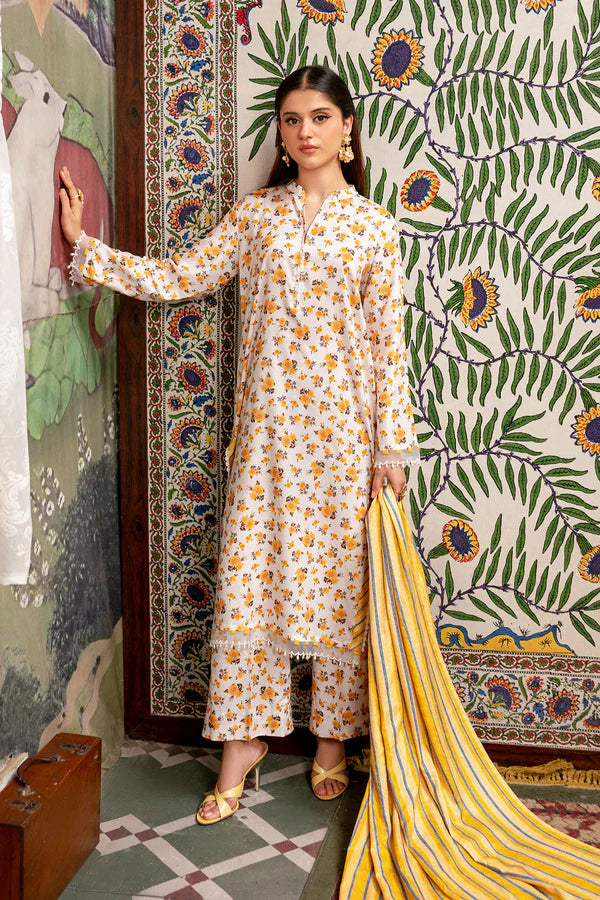 Printed - 3 Pc Linen Suit