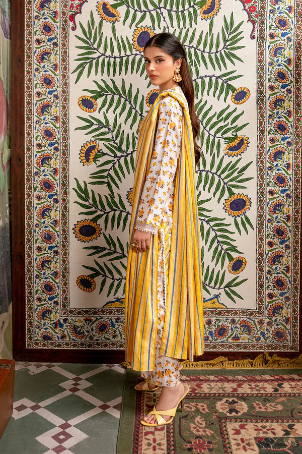 Printed - 3 Pc Linen Suit