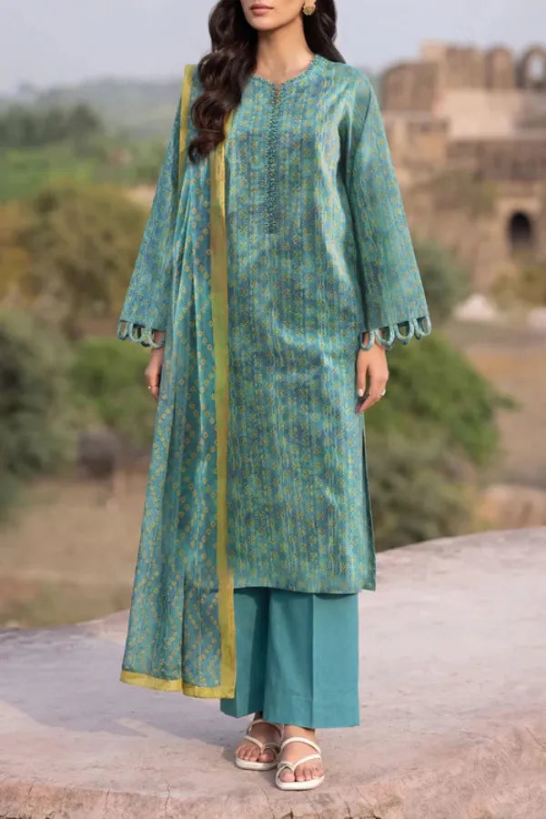 Unstitched Printed Lawn 3 Piece code 143 GULFATIMA