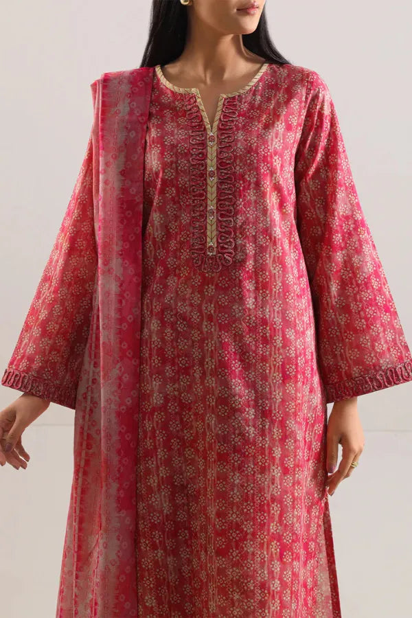 Unstitched Printed Lawn 3 Piece code 144 GULFATIMA