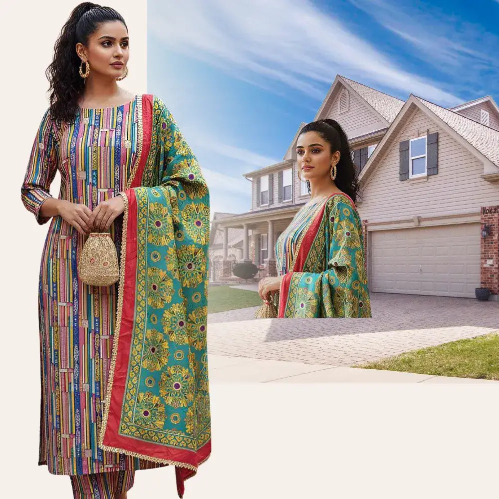 printed lawn dress design GF085