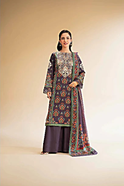 Print 3pc Nishat Lawn GF-172 Gul Fatima