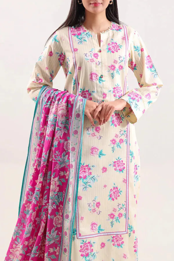Unstitched Printed Lawn 3 Piece code 133 GULFATIMA