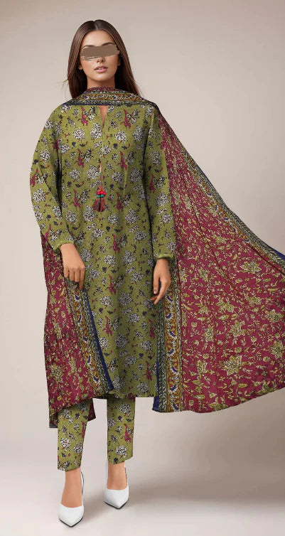 Printed Fancy 3pc Saya Lawn 25248 GULFATIMA