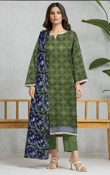 Print Bana Dora 3pc Edenrobe Lawn 28461 GULFATIMA