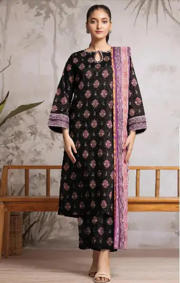 Printed Lawn 3pc Edenrobe GF-29583 GULFATIMA