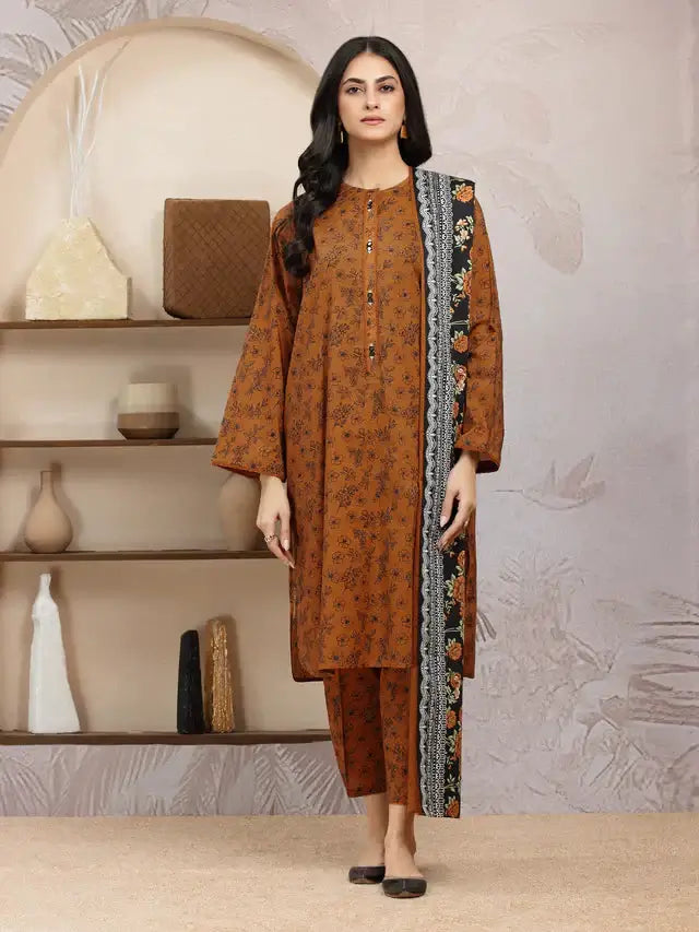 Printed Lawn 3pc Edenrobe GF-29834 GULFATIMA