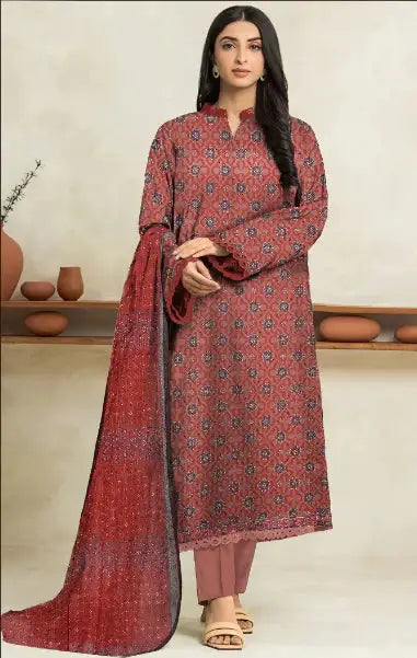Print Bana Dora 3pc Edenrobe Lawn GF-31043 GULFATIMA