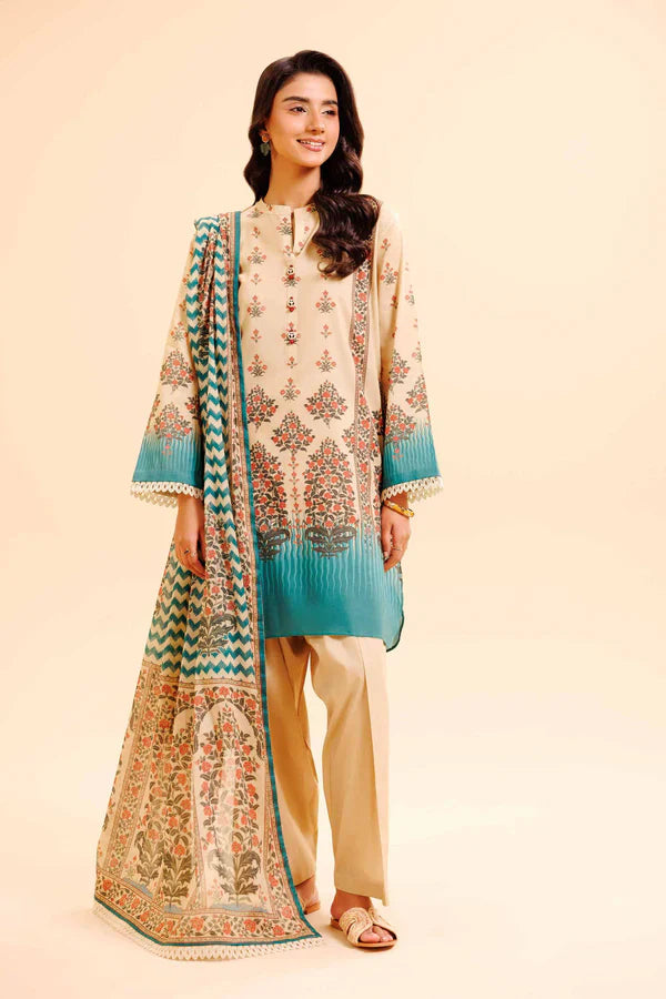 Bana Dora 3pc Nishat Lawn GF-42503035 GULFATIMA