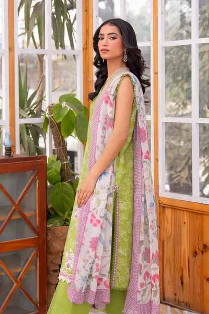 3 Pc Lawn Suit (Chiffon Dupatta) GF