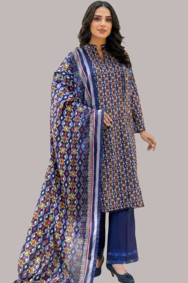 Unstitched Printed Lawn 3 Piece code 184 GULFATIMA