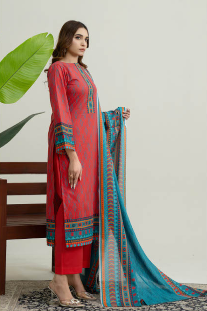 Edenrobe latest lawn dress design GF109 GULFATIMA