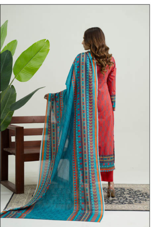 Edenrobe latest lawn dress design GF109 GULFATIMA
