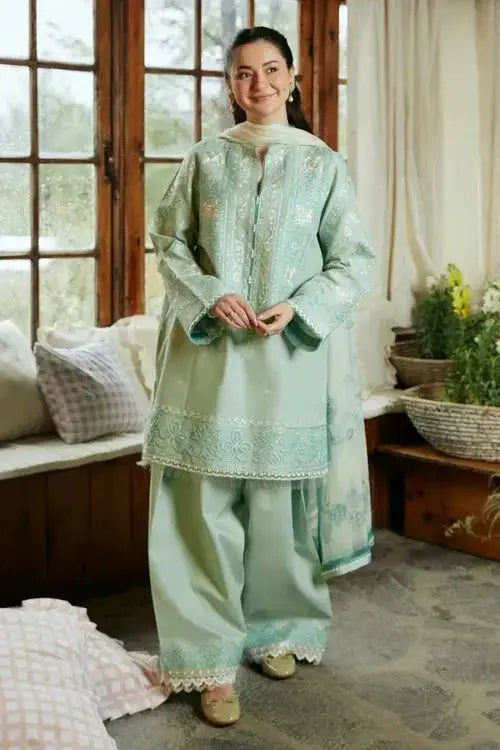 AZ - 0106 - Zara ShahJahan Linen 3PC Embroidered AZ - 0106 - Gul Fatima