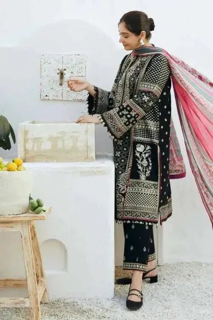 AZ - 0109 Zara ShahJahan Linen 3PC Embroidered/women's clothing - Gul Fatima