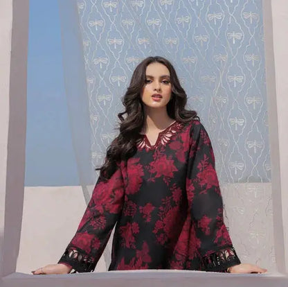 Baroque Linen BQ-2407 | Unstitched 3Pcs Digital Printed Winter Collection 2024 Gul Fatima