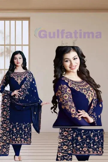 CLAO22 Embroidred Suit 3 Piece Unstitched | Crinkle Chiffon Stuff | SALE Gul Fatima