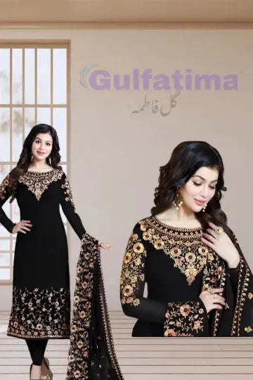 CLAO28 Embroidred Suit 3 Piece Unstitched | Crinkle Chiffon Stuff | SALE Gul Fatima