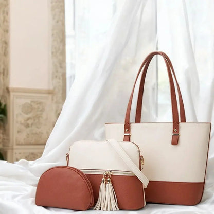 CODE-HAGDBAGS-08 🍂 Brand:-styleit.pk Carla 3 Pcs Premium Quality Shoulder Bags Set Gul Fatima