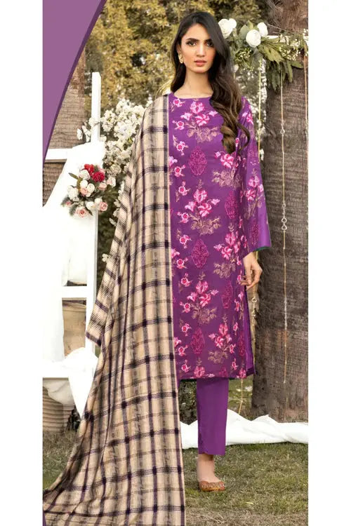 CODE-KGB108 Bareeze Khaddar 3PC Embroidered AZ - 0134 Gul Fatima