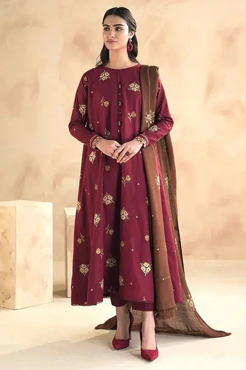 CODE-KGB112 BAROUQE 3pc Wedding Winter Collection Gul Fatima