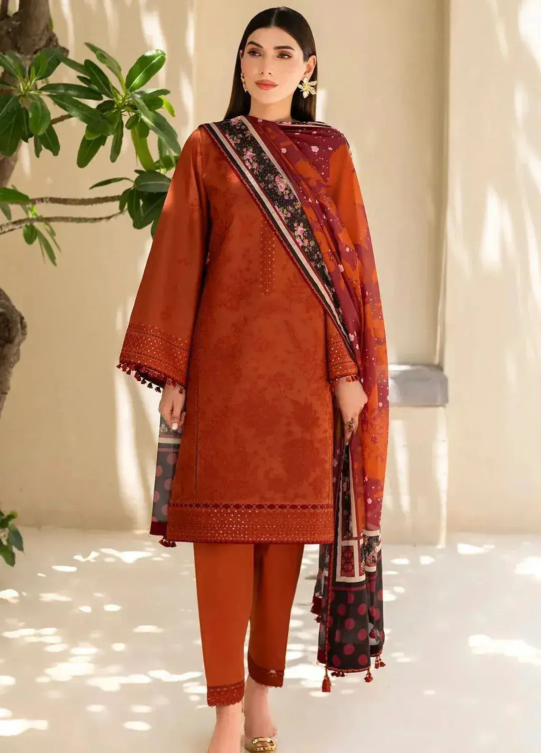 CODE-SGJK10-Dhanak Dress: Embrace Vibrant Ethnic Fashion GULFATIMA