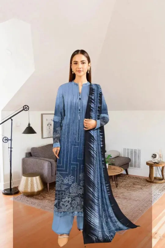 Unstiched Nishat 3 Piece  Code-KGN 041 Gul Fatima