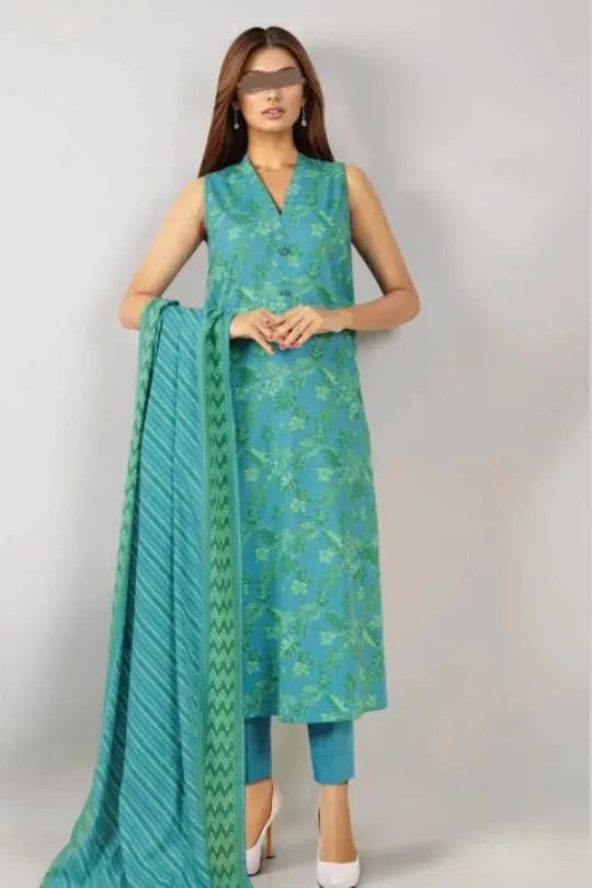 Unstitched Printed Cotton Viscose 3 Piece code ZGNN50 Gul Fatima