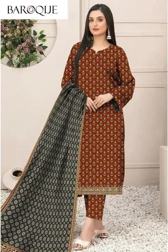 WINTER'S 3PC LINEN 100% DIGITAL PRINTED Gul Fatima