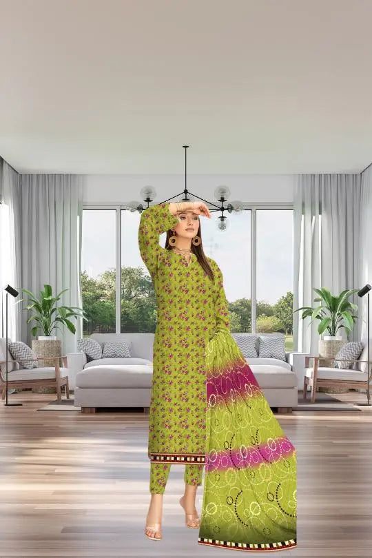 WINTER'S 3PC LINEN 100% DIGITAL PRINTED Gul Fatima