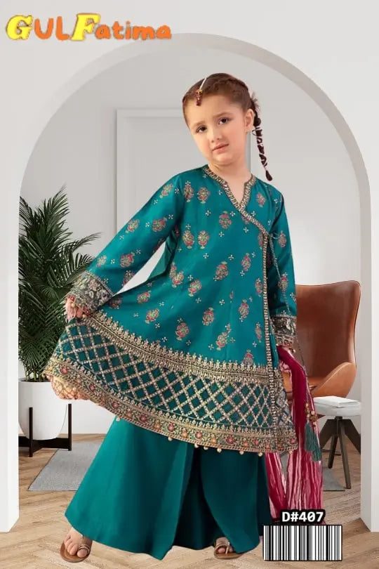 Winter 3pc dhenak kids collection Gul Fatima