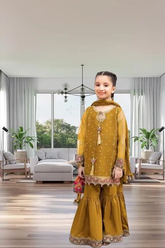 Winter 3pc dhenak kids collection Gul Fatima